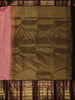 Peach Pink Butta Zari Woven Design Pure Kanchipuram Silk Saree with Contrast Varisai Pattu Border