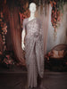 Light Lavender Heavy Sequins Embroidered Design Net Party Wear Saree with Designer Border