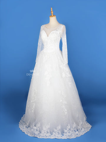 Full Sleeve Wedding Gown