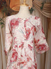 White Abstract Floral Printed Design Cotton Kurti