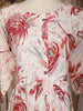 White Abstract Floral Printed Design Cotton Kurti