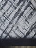 White Abstract Printed Semi Tussar Saree With Contrast Border