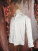 White Abstract Woven Design Pure Cotton Fancy Wear Full Sleeve Men Shirt