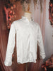 White Abstract Woven Design Pure Cotton Fancy Wear Full Sleeve Men Shirt