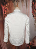 White Abstract Woven Design Pure Cotton Fancy Wear Full Sleeve Men Shirt