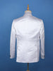 White Beaded Embroidery Satin Men's Suit - Diadem