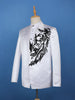 White Beaded Embroidery Satin Men's Suit - Diadem