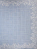 White Checked Design Synthetic Saree With Floral Embroidered Border - Diadem