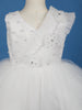 White Embellished Design Net Frock