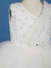 White Embellished Design Net Frock