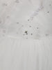 White Embellished Design Net Frock