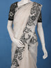 White Embroidered Design Organza Saree
