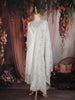 White Embroidered Georgette Anarkali Salwar Suit with Dupatta