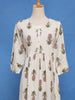 White Floral Design Cotton Kurti