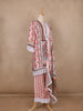 White Floral Design Cotton Salwar Suit