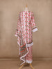 White Floral Design Cotton Salwar Suit