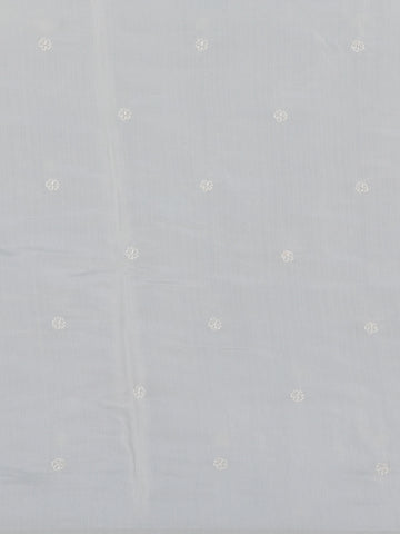 White Floral Design Cotton Saree - Diadem