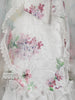 White Floral Design Net Kids Frock