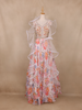 White Floral Design Organza Lehenga