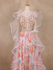 White Floral Design Organza Lehenga