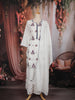 White Floral Embroidered Cotton Sharara Suit with Dupatta