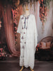 White Floral Embroidered Cotton Sharara Suit with Dupatta