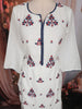 White Floral Embroidered Cotton Sharara Suit with Dupatta