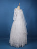 White Floral Embroidered Design Net Gown