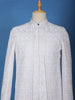 White Floral Embroidered Polyester Sherwani Suit - Diadem