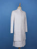 White Floral Embroidered Polyester Sherwani Suit - Diadem
