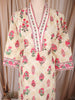 White Floral Printed Cotton Palazzo Suit with Printed Dupatta