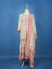 White Floral Printed Synthetic Salwar Suit - Diadem
