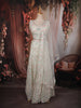 White Floral Thread and Beads Embroidered Design Net Lehenga with Dupatta