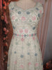 Ivory Floral Thread Embroidered Design Net Gown with Dupatta