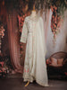 White Floral Thread and Sequins Embroidered Design Georgette Lehenga with Dupatta