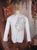 White Lion Motif Stone Embellished Design Pure Cotton Fancy Wear Full Sleeve Men Shirt