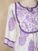 White Paisley Printed Cotton Anarkali Suit with Dupatta