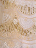 White Satin Kids Palazzo Suit With Golden Bead Embroidered Cape
