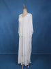 White Sequin Design Georgette Palazzo Suit