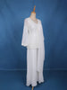 White Sequin Design Georgette Palazzo Suit