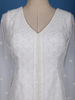 White Sequin Design Georgette Palazzo Suit