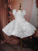 White Sequins Design Net Party Wear Kids Frock