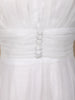 White Shimmer Solid And Glitter Design Party Wear Gown with Empire Waist