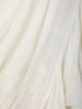 White Solid Design Ruffle Drape Cotton Ready To Wear Saree - Diadem