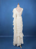 White Solid Design Ruffle Drape Cotton Ready To Wear Saree - Diadem