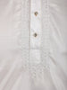 White Solid Silk Kurta For Men - Diadem