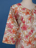 White Cotton Floral Printed Salwar Suit - Diadem