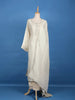 White Floral Design Banarasi Silk Straight Cut Salwar Suit - Diadem