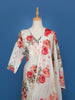 White Floral Design Cotton Salwar Suit - Diadem