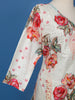 White Floral Design Cotton Salwar Suit - Diadem